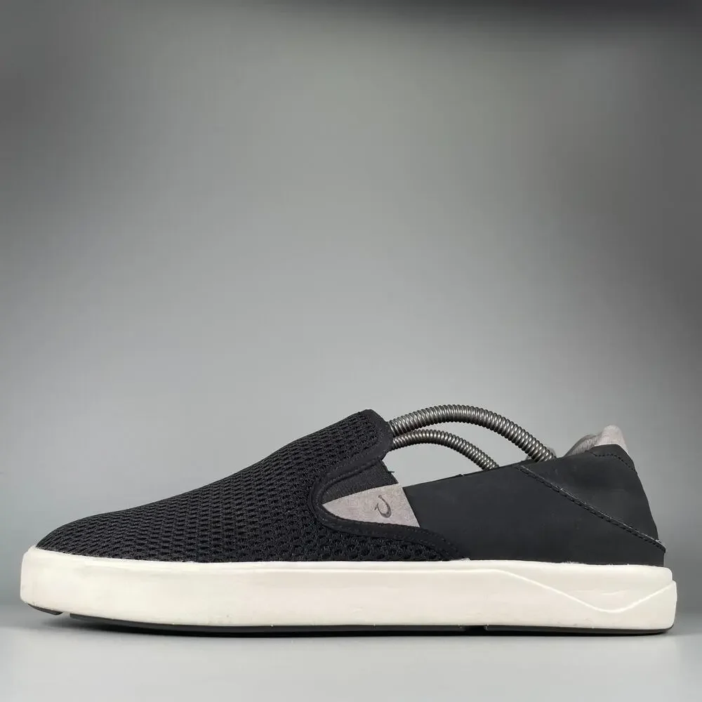OluKai Lae'Ahi Men's Size 11 Slip On Black Mesh Slip On Shoes Low Top Sneakers